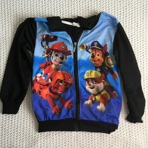 HOT PET PAW PATROL ZIPPERED HOODIE JACKET WITH POCKETS. BOYS 6/7
